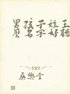 男孩子姓王取什么名字好听有内涵封面