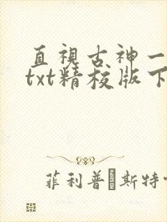 直视古神一整年txt精校版下载