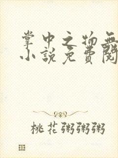 掌中之物无删减小说免费阅读全文