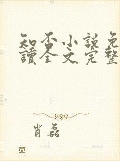 知否小说免费阅读全文完整版封面