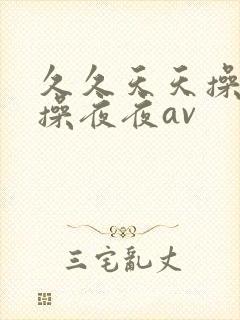 久久天天操狠狠操夜夜av
