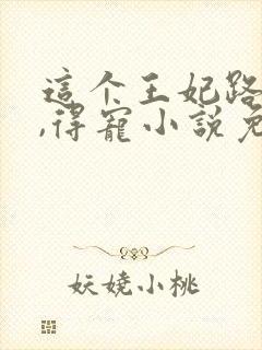 这个王妃路子野,得宠小说免费阅读全文