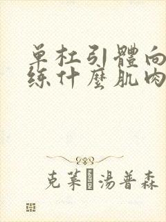 单杠引体向上是练什么肌肉的封面