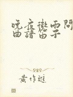 晚夜微雨问海棠曲谱笛子