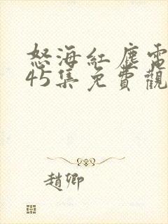 怒海红尘电视剧45集免费观看全集