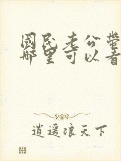 国民老公带回家哪里可以看