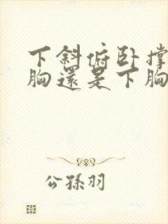 下斜俯卧撑练上胸还是下胸封面