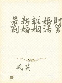 最新离婚财产分割婚姻法男方出轨