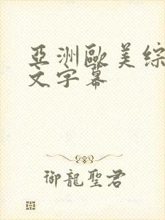 亚洲欧美综合中文字幕