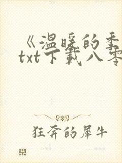 《温暖的季风》txt下载八零电子书