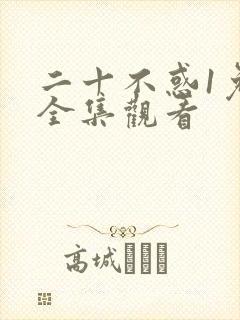 二十不惑1免费全集观看封面