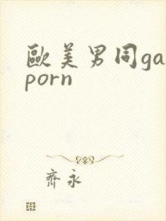 欧美男同gayporn
