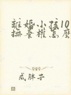 离婚小孩10岁抚养权怎么判定封面