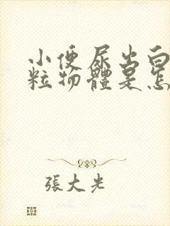 小便尿出白色颗粒物体是怎么回事