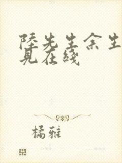 陆先生余生不再见在线