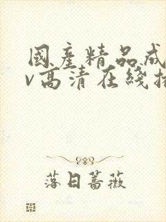 国产精品成人av高清在线播放