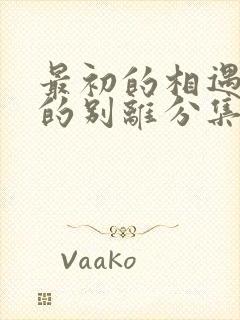 最初的相遇最后的别离分集剧情