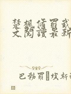 楚枫修罗武神全文阅读最新章节