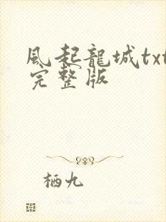 风起龙城txt完整版