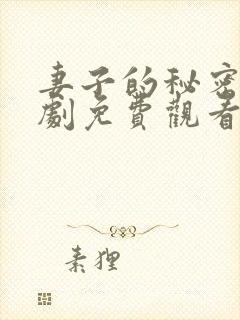 妻子的秘密电视剧免费观看全集