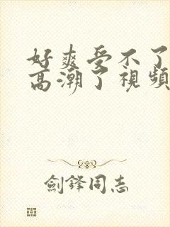 好爽受不了了要高潮了视频