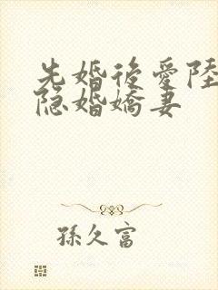 先婚后爱陆总的隐婚娇妻