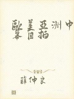 欧美亚洲中文字幕自拍