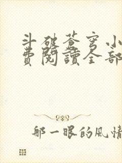 斗破苍穹小说免费阅读全部在线封面