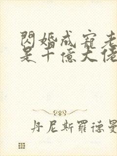 闪婚成宠老公竟是千亿大佬短剧