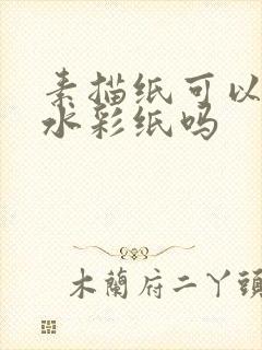 素描纸可以代替水彩纸吗封面