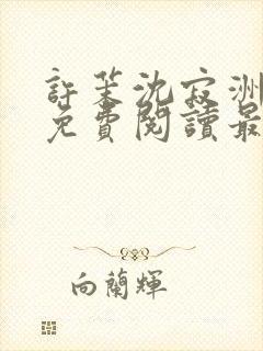 许茉沈寂洲全文免费阅读最新章节