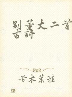 别董大二首其二古诗