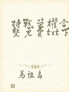 特战荣耀合集完整免费txt下载