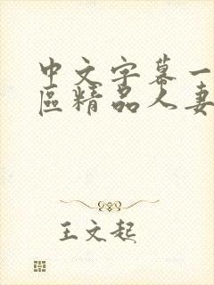 中文字幕一区二区精品人妻