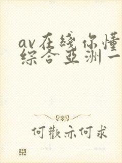 av在线你懂的综合亚洲一区