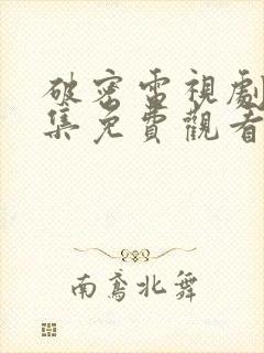 破密电视剧40集免费观看全集高清封面