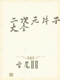 二次元片子图片大全