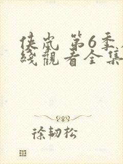 侠岚 第6季在线观看全集免费播放