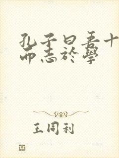 孔子曰吾十有五而志于学