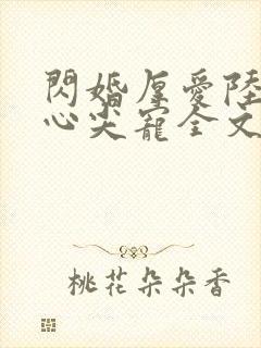 闪婚厚爱陆少的心尖宠全文免费阅读