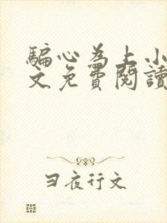 骗心为上小说全文免费阅读封面