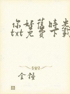 你好旧时光小说txt免费下载封面