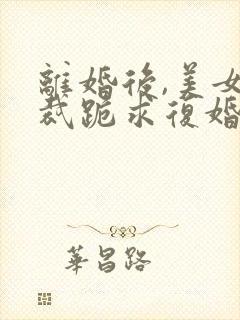 离婚后,美女总裁跪求复婚阅读全封面