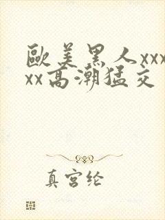 欧美黑人xxxxx高潮猛交封面