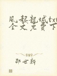 风起龙城txt全文免费下载封面