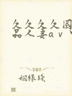 久久久久国产精品人妻aⅴ中封面