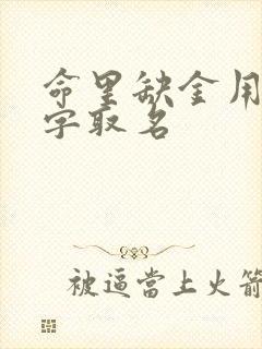 命里缺金用什么字取名