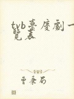 tvb台庆剧一览表