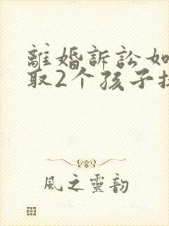 离婚诉讼如何争取2个孩子抚养权封面