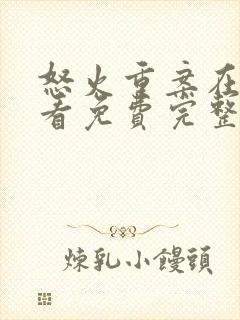 怒火重案在线观看免费完整版国语版